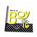 3dRose Its a Boy - Cute Yellow Bumble Bee Black and White Polka Dots - Mini Notepad 4 by 4-inch