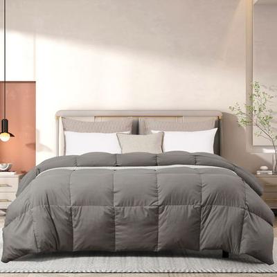 Beautyrest Feather Down Comforter, Twin, Gray