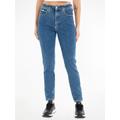 Skinny-fit-Jeans CALVIN KLEIN JEANS "HIGH RISE SKINNY" Gr. 34, Länge 30, blau (denim medium) Damen Jeans Röhrenjeans