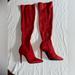 Jessica Simpson Shoes | Jessica Simpson Knee High Red Boots New Size 6m | Color: Red | Size: 6