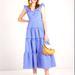 Kate Spade Dresses | Kate Spade Blue Gingham Tiered Dress Nwot | Color: Blue/White | Size: 8