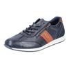Sneaker RIEKER, Herren, Gr. 45, blau, Leder, Synthetik, sportlich, Schuhe, mit Reißverschluss, Freizeitschuh, Halbschuh, Schnürschuh