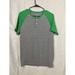 American Eagle Outfitters Shirts | American Eagle Outfitters Mens T Shirt Size S Gray Green Short Sleeve 2 Button | Color: Gray/Green | Size: Small