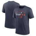 Men's Nike Heather Navy Detroit Tigers Rewind Review Slash Tri-Blend T-Shirt