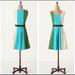 Anthropologie Dresses | Anthropologie Tabitha Zip Dress Green Aqua Colorblock Cotton Lined Sleeveles 2 | Color: Blue/Green | Size: 2