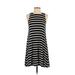 Old Navy Casual Dress - A-Line: Black Stripes Dresses - Women's Size X-Small