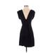 Forever 21 Casual Dress - Mini: Black Solid Dresses - Women's Size Small