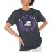 Women's Gameday Couture Charcoal TCU Horned Frogs Victory Lap Leopard Standard Fit T-Shirt