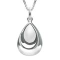 Sterling Silver Bauxite Half Stone Tear Drop Necklace