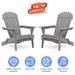 2-Piece Outdoor Patio Garden Furniture Sets for 2, Folding Adirondack Chair Sets with Ergonomic Seat & Tall Slanted Back Design