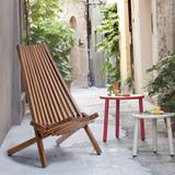 Outdoor Patio Garden Furniture, Adirondack Chair, Ergonomic Seat & Tall Slanted Back Design, Folding Solid Wood Chair