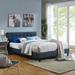 Full Size Fabric Upholstered Platform Bed Azure