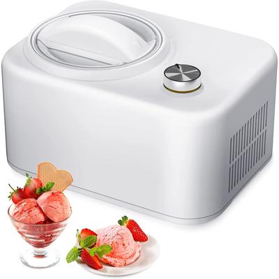 Ice Cream Maker with Compressor,No Pre-freezing Electric Automatic Ice Cream Machine Keep Cool Function