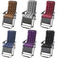 Patio Chaise Lounger Cushion Thick Padded Chaise Lounger Swing Bench Cushion Rocking Chair Sofa Cushion with Ties 49