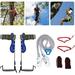 Miumaeov Tree Climbing Spike Set Spurs 2 Gears Climber Harness Climbing Glove Adjustable
