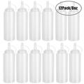 12 Pack 8 oz Plastic Squeeze Bottles Multipurpose Squirt Bottles for Ketchup Condiments BBQ Sauce Dressing Barbecue Grilling Crafts Syrup and More