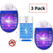 3 Pack Bug Zapper Indoor Yayun Fruit Flies Trap Plug-in Mosquito Killer Trap Zapper Electric Gnat Fly Trap Zapper for House Mini Bug Killer Light Eliminates Flying Pests for Little Gnats Home