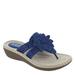 Cliffs By White Mountain Cupcake II Wedge Sandal - Womens 9 Blue Sandal Medium