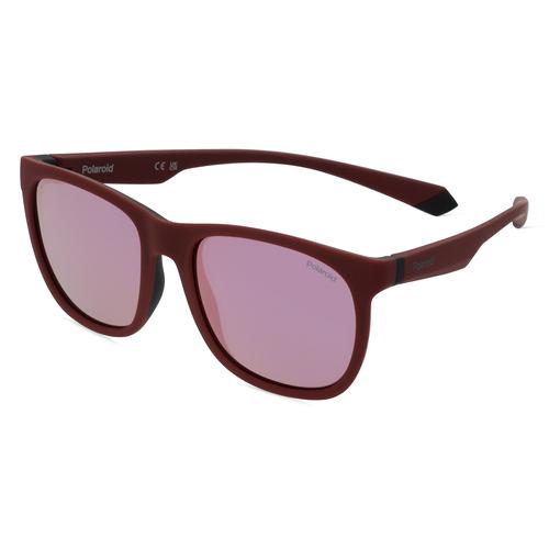 Polaroid PLD 2140/S Herren-Sonnenbrille Vollrand Eckig Acetat-Gestell, rot