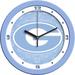 Sun Time NCAA Baby Blue 9.63" Wall Clock Glass/Plastic in Blue/White | 11.5 H x 11.5 W x 1.5 D in | Wayfair ST-CO3-GAB-BWCLOCK