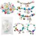 DIY Bracelet Making Kit for Girls Charm Bracelets Kit with Beads Pendant Charms Bracelets and Necklace String for Bracelets Craft & Necklace Making Gift Idea for Teen Girls