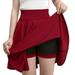 Summer Saving Clearance AXXD Women Skirts Under $10 High Waist Solid Mini Skirt Hip Slim Sexy Short Skirt Tennis Skirts For Women Wine 12