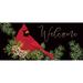 The Holiday Aisle® Elnaz 22" x 10" Cardinal & Evergreen Sassafras Switch Insert Mat Plastic in Black/Green/Red | 22 H x 10 W x 0.25 D in | Wayfair