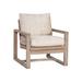 Armchair - Gracie Oaks Sayam Luxurious Smooth Fabric Armchair Wood/Polyester in Brown/Gray/White | 32 H x 29 W x 35 D in | Wayfair