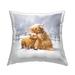 Stupell Industries Cuddling Cattle Snowflakes Farm Printed Throw Pillow Design By Pip Wilson Polyester/Polyfill blend | 18 H x 18 W x 7 D in | Wayfair