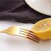 Orren Ellis Western Stainless Steel Knife, Fork & Spoon Gold Plated Spray Paint 4 Pieces Tableware Gift Set Stainless Steel in Pink/Yellow | Wayfair