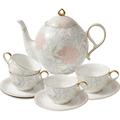 Rosdorf Park Javohir European Teapot Set w/ 1 Teapot w/ Infuser Porcelain China/Ceramic in Pink | Wayfair 53DB5EE3127342EB829D00E9FD6E8524