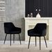 Everly Quinn Carlean Velvet Arm Chair Wood/Upholstered/Velvet in Black | 31.98 H x 21 W x 20 D in | Wayfair F7DD5F93AFB64193A1C45F90E663E348