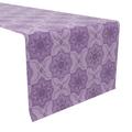 East Urban Home Fabric Textile Products, Inc. Table Runner, 100% Cotton, 16X90", Purple Damask Paisley Cotton Blend in Gray/Indigo | Wayfair