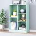 Hokku Designs en Open Shelf Bookcase - 3-Tier Floor Standing Display Cabinet Rack w/ Legs, 7 Cubes Bookshelf in Green | Wayfair