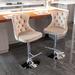 Rosdorf Park Jakori Swivel Adjustable Height Bar Stool Upholstered/Velvet/Metal | 18.1 W x 17.1 D in | Wayfair A8C6A229D2C3432EB0CD4522C9E5466C