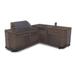 Arlmont & Co. Heavy Duty Waterproof Outdoor Left Facing Kitchen Cover, Patio L-Shaped Sectional Lounge Set Cover in Brown | Wayfair