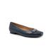 Women's Harmony Dressy Flat by Trotters in Navy (Size 6 M)