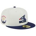 Men's New Era Stone/Navy Chicago White Sox Retro 59FIFTY Fitted Hat