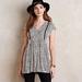 Anthropologie Tops | Anthropologie Vanessa Virginia Ladder Lace Tunic In Cream Animal Heart - M | Color: Black/Cream | Size: M