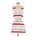 Lovers + Friends Casual Dress - Mini Plunge Sleeveless: White Print Dresses - Women's Size 5