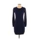 Old Navy Casual Dress - Sweater Dress: Blue Solid Dresses - Women's Size Small