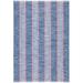 White 60 x 36 x 0.25 in Area Rug - Dash and Albert Rugs Hillsgrove Striped Handmade Flatweave Area Rug in Blue/Red | Wayfair DA1958-35