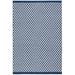 Blue/White 144 x 108 x 0.25 in Area Rug - Dash and Albert Rugs Mainsail Geometric Handmade Flatweave Recycled P.E.T. Indoor/Outdoor Area Rug in Blue/Ivory Recycled P.E.T. | Wayfair