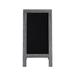 Flash Furniture Millworks Indoor/Outdoor Freestanding Wood A-Frame Magnetic Chalkboard Porcelain/Wood in Gray | 40 H x 20 W in | Wayfair