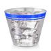 Perfect Settings Tableware Clear Plastic Cups 9 oz Holiday Wedding Party Elegant Disposable Colored Rimmed Cups in Blue | Wayfair 110BLU9OZ