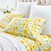 Pine Cone Hill Silly Sunflowers 200 Thread Count Floral 100% Cotton Sheet Set Cotton Percale in Yellow | Full/Double | Wayfair PC4235-F