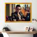 Everly Quinn Man Gambling at Desk I - Single Picture Frame Print on Canvas Metal in Black/Brown | 30 H x 40 W x 1.5 D in | Wayfair