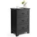 Wildon Home® Acree 3 - Drawer Nightstand Wood in Black | 27 H x 18 W x 12 D in | Wayfair 48EB1E173D794F5F92FBF45376BAD85E