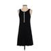 Kensie Casual Dress - A-Line Scoop Neck Sleeveless: Black Print Dresses - Women's Size X-Small