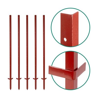 10x VOSS.farming Winkelstahlpfahl 150cm, 3mm, 5x Bohrungen, mit Doppeltritt Image